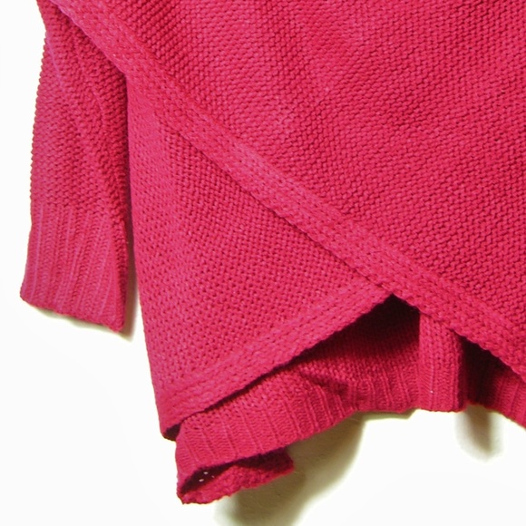LAST ONE!! Red V Neck Criss Cross Knit Sweater - Picture 6 of 7
